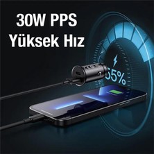 Baseus Süper Hızlı 30W 1xusb ve 1x Type-C Araç Şarj Cihazı, 12/24V Çakmaklık Girişli Akım Korumalı