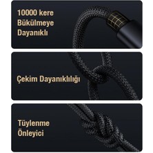 Baseus 1mt Mega Hızlı 5A 100W USB To Type-C Data Şarj Kablosu, Iphone 15 Serisi,samsung,xiaomi Kablo