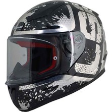 Ls2 Rapıd Spy Mat Siyah-Beyaz Kask