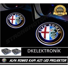 Dk Elektronik Alfa Romeo Pilli Yapıştırmalı Kapı Altı Led Hayalet Logo 2Adet