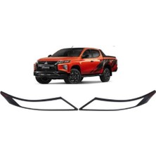 Drs Tuning Mitsubishi L200 2019 Sonrası Ön Far Kaplama Abs Siyah