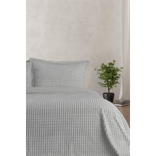 Merinos Modern Line 3 Parça Battaniye Seti - Gri