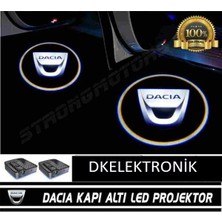 Dk Elektronik Dacia Araçlar Için Pilli Yapıştırmalı Kapı Altı Led Logo