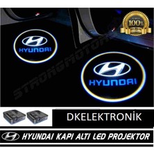 Dk Elektronik Hyundai Pilli Yapıştırmalı Kapı Altı Led Hayalet Logo2Adet