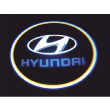 Dk Elektronik Hyundai Pilli Yapıştırmalı Kapı Altı Led Hayalet Logo2Adet