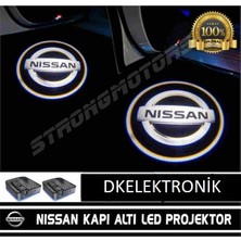 Dk Elektronik Nissan Araçlar Için Pilli Yapıştırmalı Kapı Altı Led Logo 2 Adet