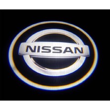 Dk Elektronik Nissan Araçlar Için Pilli Yapıştırmalı Kapı Altı Led Logo 2 Adet