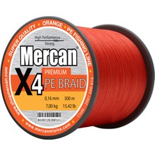 Mercan Pe Örgü Premium 4x Ip   500 M Turuncu  Misina