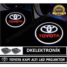 Dk Elektronik Toyota Araçlar Için Pilli Yapıştırmalı Kapı Altı Led Logo