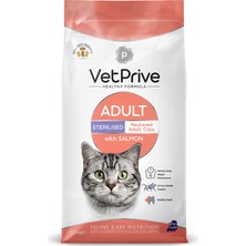 Vet Prive Kısırlaştırılmış Kedi Maması Somonlu 1,5 kg + Guupy 5 Lt Kedi Kumu Avantaj Paketi