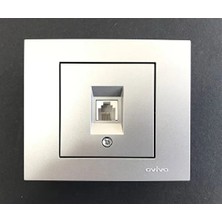 Ovivo Grano Gümüş Tekli Data Prizi Cat6