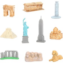 Plaza 10 Landmark Minyatür Model Playset Mini Simülasyon Heykeli Öğ Sahne Gençler ve Şkinler Için Hediyeler (Yurt Dışından)