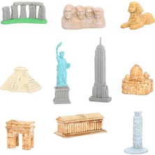 Plaza 10 Landmark Minyatür Model Playset Mini Simülasyon Heykeli Öğ Sahne Gençler ve Şkinler Için Hediyeler (Yurt Dışından)