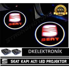 Dk Elektronik Seat Araçlar Için Pilli Yapıştırmalı Kapı Altı Led Logo