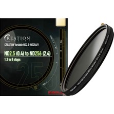 Marumi 82MM Creatıon Variable ND2.5-256/VIDEO Filtre