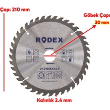 Badem10 Ahşap Mdf Mobilya Tahta Sunta Dolap Kesme Testeresi Metal Elmas Testere 210 mm 40 Diş