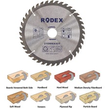 Badem10 Ahşap Mdf Mobilya Tahta Sunta Dolap Kesme Testeresi Metal Elmas Testere 210 mm 40 Diş