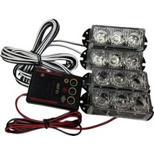 Drs Tuning Çakar Lamba 3x4 LED Kırmızı Kırmızı 12-24V / LAPA534-2