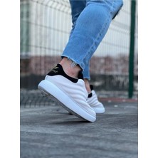 Alfaze Erkek Casual Ayakkabı Vegan Siyah Beyaz Topuk Boyu 3 cm