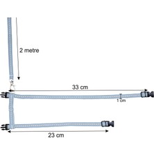 X-Perk Kedi Göğüs Bel Gezdirme Tasması Gezdirme Kordon Boyu 2 Metredir