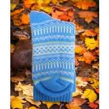 Shopiolog Iskandinav Tasarımlı Eksra Kalın Desenli Kışlık Yünlü Çorap