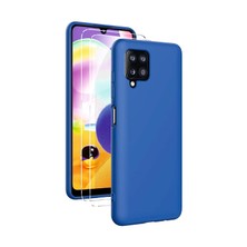 Eonaks Samsung Galaxy A22 Mavi Silikon Rubber Kılıf Arka Kapak