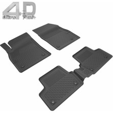 Drs Tuning Sahler Mercedes W206 C Serisi 2021+ Siyah Renk 4.5d Araca Özel Paspas Seti 5 Parça