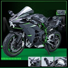 Gujing 1:9 Kawasaki Ninja H2 Simülasyon Alaşımlı Motosiklet Modeli Süs (Yurt Dışından)