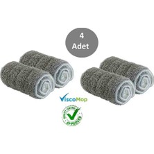 Viscomop Sprey Mop Yedek Bez 4'lü Deerma ve Kiwi  Markalarına Uyumlu Mop Bezi