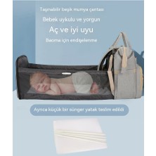 Love Home Mumya Çanta Beşik Katlanır Çok Fonksiyonlu Su Geçirmez Anne Bebek Çanta Genişletilmiş Yatak Yalan Bebek Çanta (Yurt Dışından)