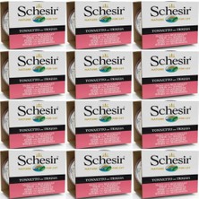 Schesir Ton Balığı ve Barbunya Balıklı Jöleli Kedi Konservesi 85 gr *12 Adet