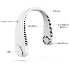 Shopfocus Taşınabilir Mini Fan - Beyaz (Yurt Dışından)