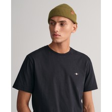 Gant Erkek Siyah Regular Fit Bisiklet Yaka Logolu T-Shirt 2003184.5
