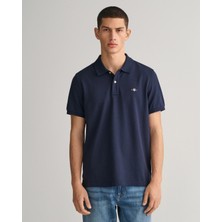 Gant Erkek Lacivert Regular Fit Logolu Polo 2210.433 Tshirt