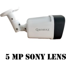 Qromax 4 Kameralı Set - İnsan Yüz Araç Tanımalı Hareket Algılayan 5 MP SONY Lensli 36 IR Ledli 1080P FULLHD Metal Kasa Güvenlik Kamerası Seti 5236