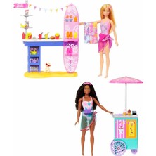 Mattel Barbie Brooklyn ve Malibu Bebekleri Oyun Seti HNK99