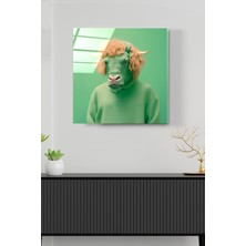 Hinora Inek Portre Cam Tablo, Dekoratif Cam Tablo