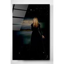 Hinora Gece ve Kadın Cam Tablo, Dekoratif Cam Tablo