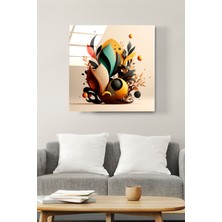 Hinora Geometrik Desen Cam Tablo, Dekoratif Cam Tablo