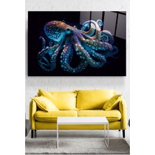 Hinora Ahtapot Cam Tablo, Dekoratif Cam Tablo