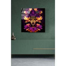 Hinora Asyalı Kadın Cam Tablo, Dekoratif Cam Tablo