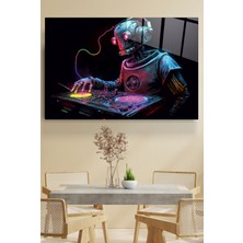 Hinora Dj Robot Cam Tablo, Dekoratif Cam Tablo