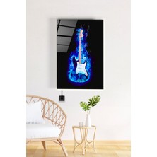 Hinora LED Aydınlatmalı Elektro Gitar Cam Tablo, Işıklı Cam Tablo