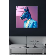 Hinora Eşek Portre Cam Tablo, Dekoratif Cam Tablo