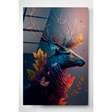 Hinora Geyik Cam Tablo, Dekoratif, Cam Tablo