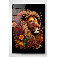 Hinora Lion Cam Tablo, Dekoratif Cam Tablo