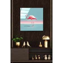 Hinora Flamingo Cam Tablo, Dekoratif Cam Tablo