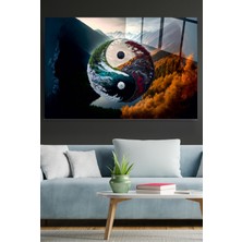 Hinora Yin Yang Cam Tablo, Dekoratif Cam Tablo