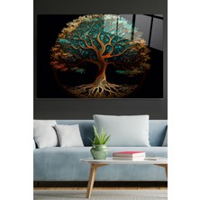 Hinora  Ağaç Cam Tablo, Dekoratif Cam Tablo