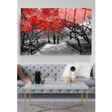 Hinora Kırmızı Çiçekler Cam Tablo ,dekoratif Cam Tablo